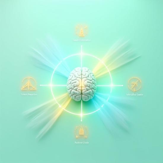 Illustration of a personalized health assessment report showing unique recommendations for lifestyle upgrades like improved sleep and stress reduction.